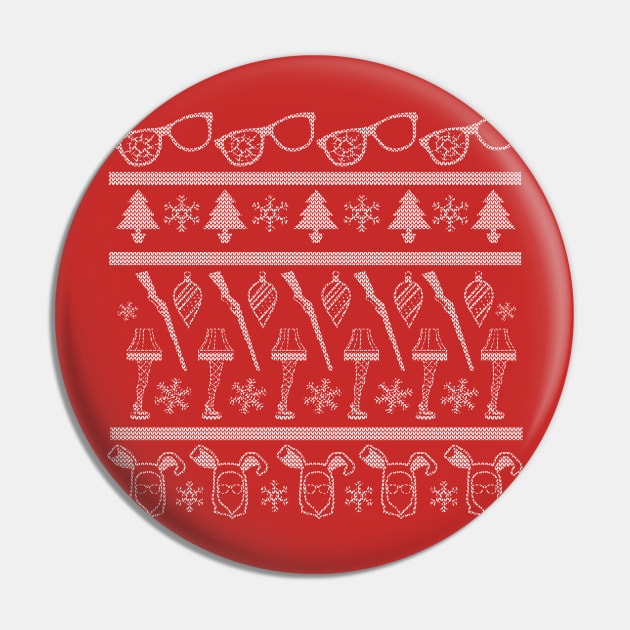 A Christmas Story Ugly Sweater Pin by PopCultureShirts