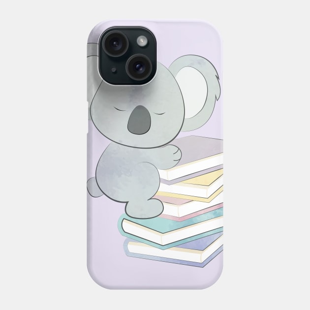 KOALA READS Phone Case by Catarinabookdesigns