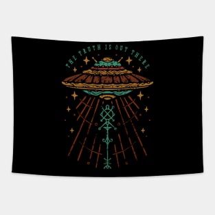 Ufo Sign Vintage Tapestry