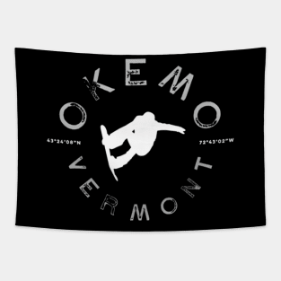 Okemo Mountain Snowboard Tapestry