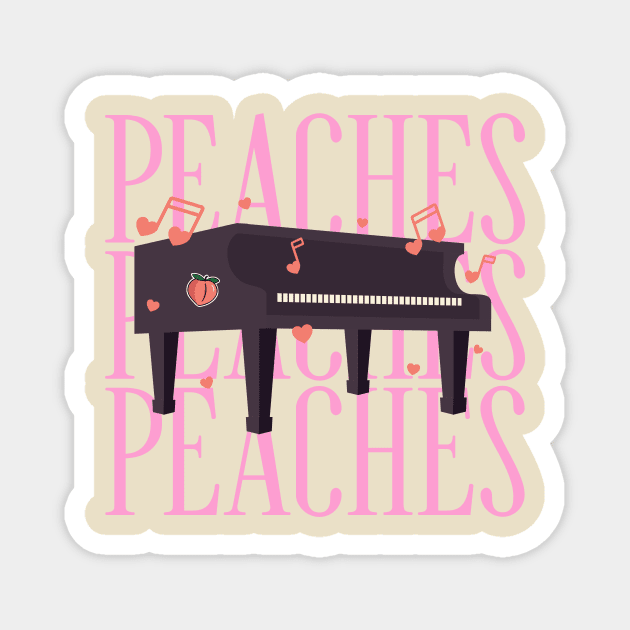 Pink Peach Princess Musical Magnet by Tip Top Tee's