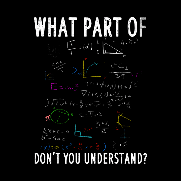 What part of dont you understand for math teacher by Saboia Alves