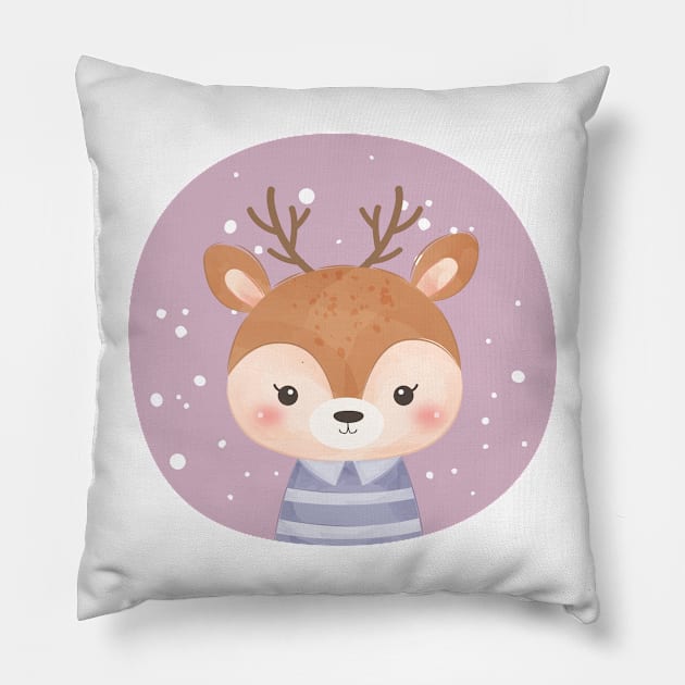 Deer Pillow by O2Graphic