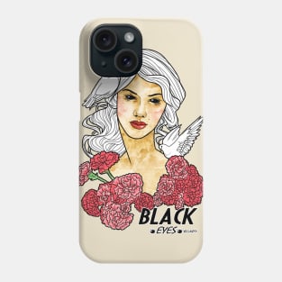 Black Eyes White Phone Case