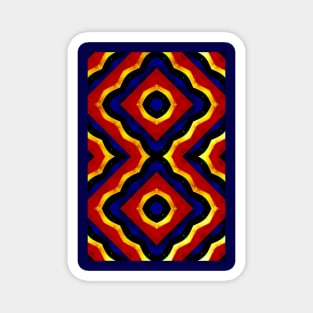 Painted Rainbow Pattern Magnet