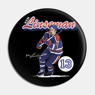 Ken Linseman Edmonton Retro Script Pin