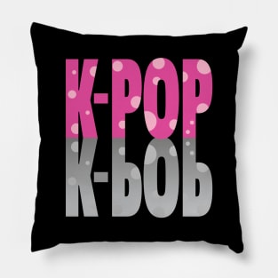 K-Pop with dots and shadow in pink Pillow