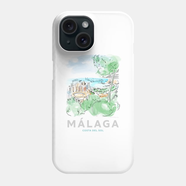 Malaga Spain Art Phone Case by markvickers41