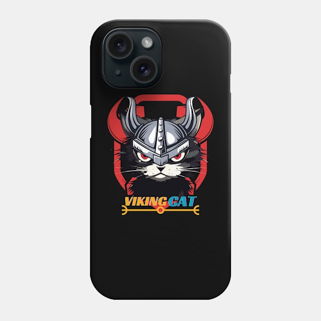 Funny viking cat Phone Case by "Artistic Apparel Hub"