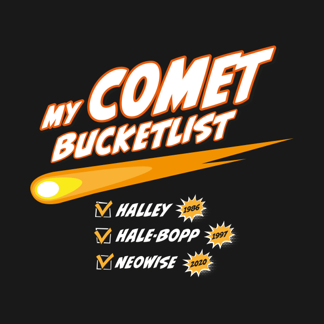 My Comet bucketlist – funny space design by minimaldesign