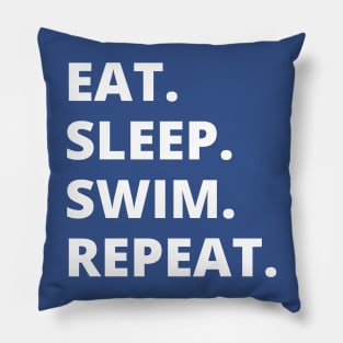 Eat Sleep Swim Repeat Pillow