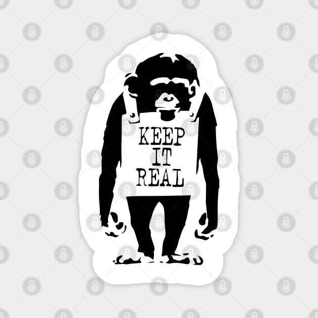 BANKSY Keep It Real Magnet by inkstyl