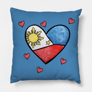 Filipino Love Heart Flag Pillow