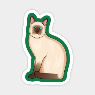 Siamese cat cartoon illustration Magnet