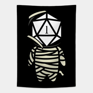 Funny Critical Fail Polyhedral D20 Dice Mummy Tapestry