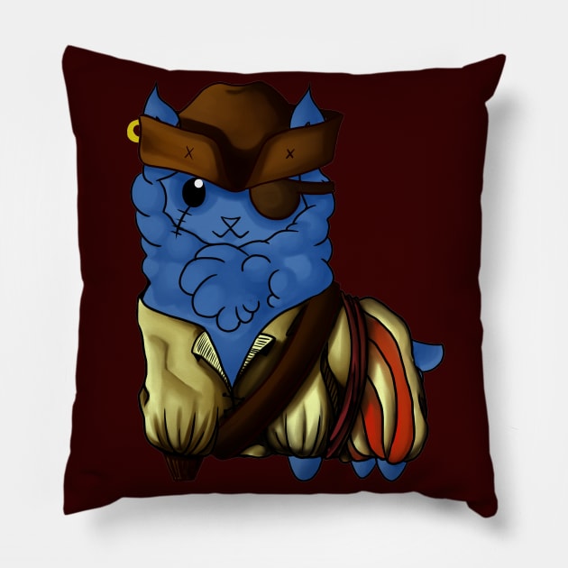 Pirate Alpaca Pillow by RaveRaptor Arts