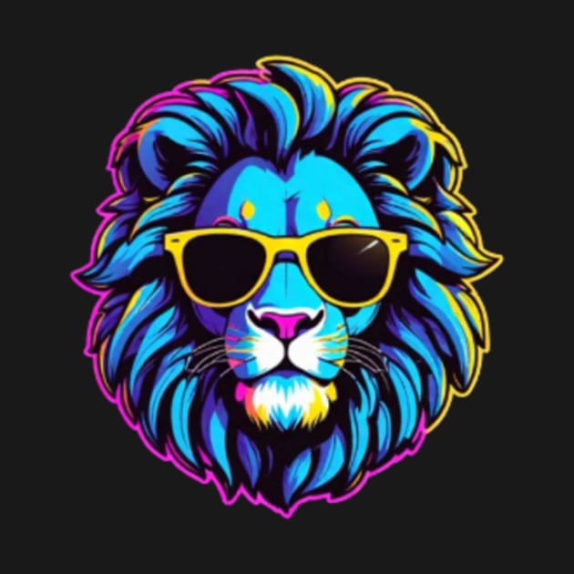 Cool Neon Lion by VRMonkeyz