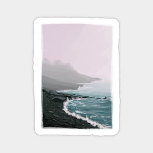 Foggy shore Magnet