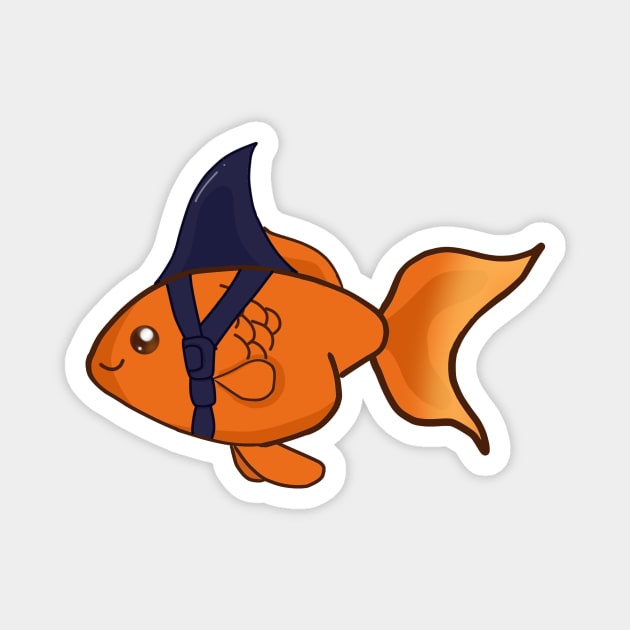 Goldfish Shark Funny Motivational Magnet by dukito