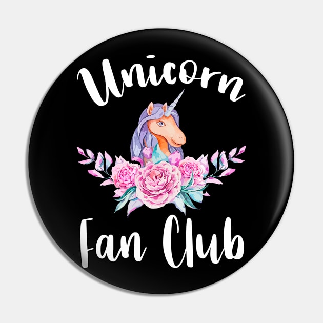 Unicorn Fan Club - National Unicorn Day Pin by merchlovers