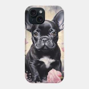 French Bulldog And Roses Phone Case