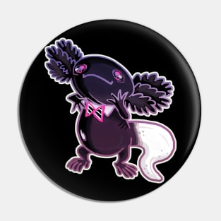 Axolotl black and white mud puppy  1 Pin