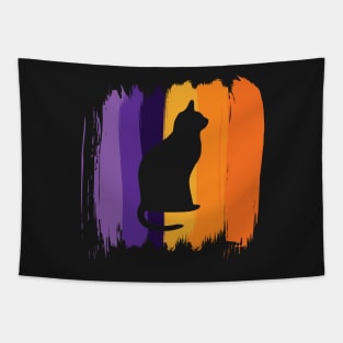 Halloween cat silhouette Tapestry