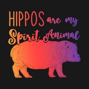 Hippos Are My Spirit Animal Hippopotamus T-Shirt