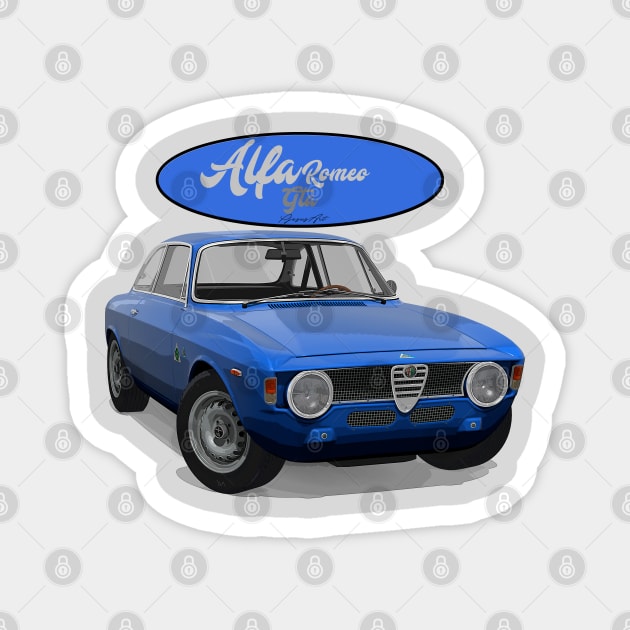 ALFA ROMEO GTA Blue Magnet by PjesusArt