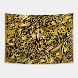 Gold and black Tapestry