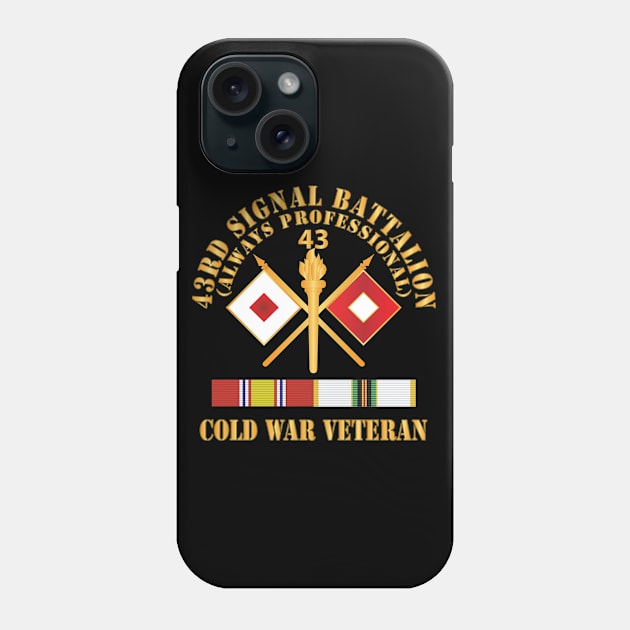 43rd Signal Battalion - Cold War Veteran w COLD SVC X 300 Phone Case by twix123844