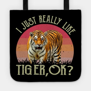 I Just Really Like Tiger, OK? Graphic Commands Attention on Tee Tote