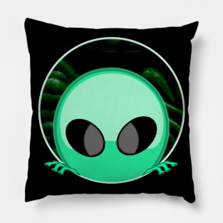 Alien inside crawling out Pillow