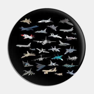 Modern Military Airplanes Pin