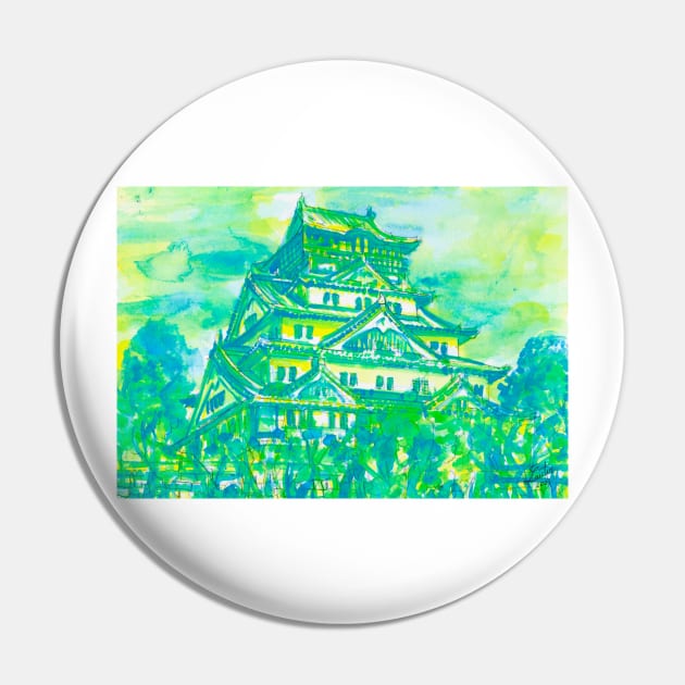 OSAKA CASTLE - watercolor painting Pin by lautir