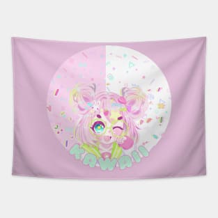 Kawaii girl Design Tapestry