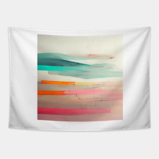 Pastel Abstract Lines Tapestry