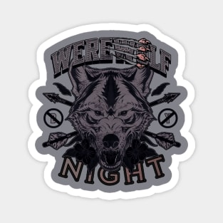 wolf at night Magnet