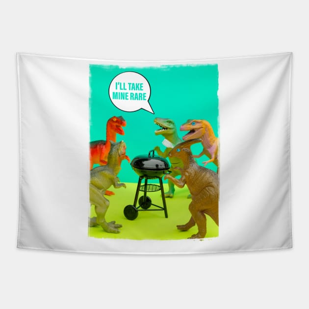 Dinosaur Barbecue Party Tapestry by SWON Design