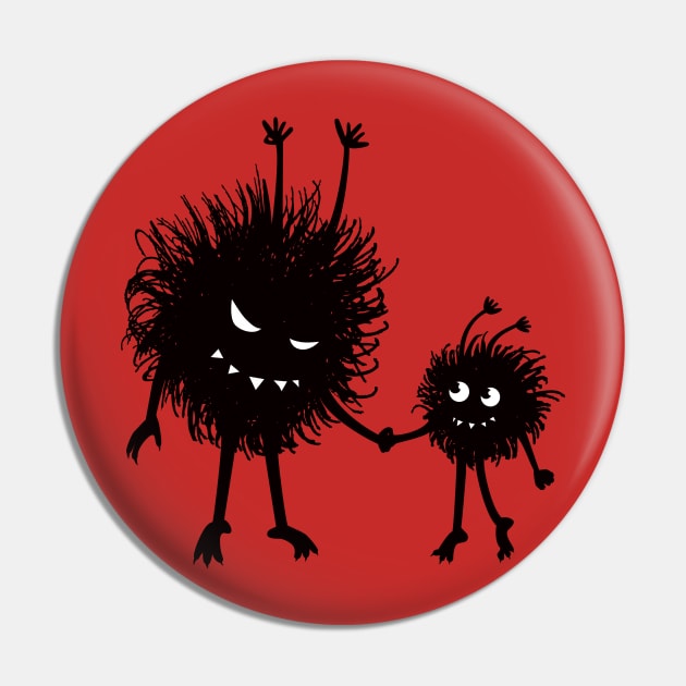 Gothic Mother And Child Evil Bugs Pin by Boriana Giormova