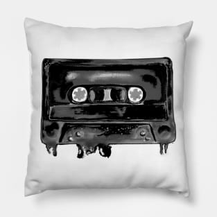 Black Cassette Pillow