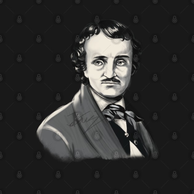 Edgar Allan Poe portrait by Moonlight Disco