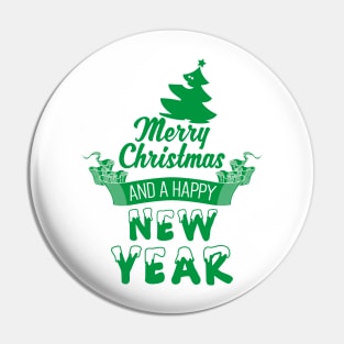 Merry Christmas and a Happy New Year Pin