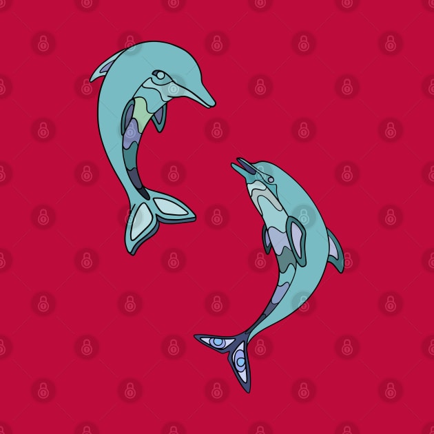 Couple of dolphins by Bagaz