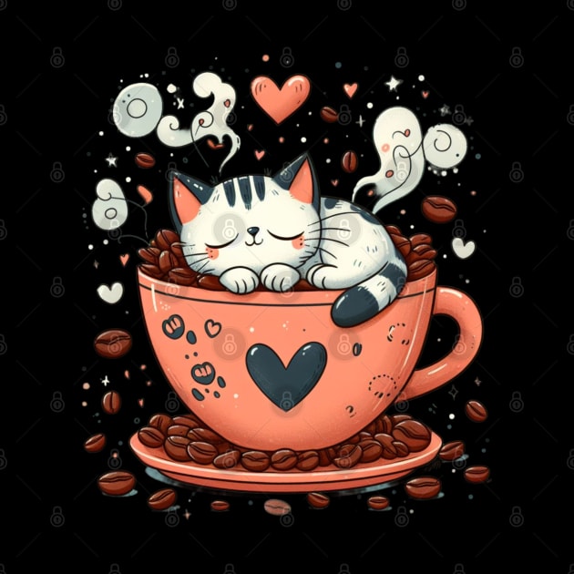 Feline Brews: Coffee & Cats Collide in Cuteness by Divineshopy