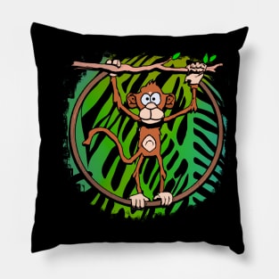 Hang in there, brave, like a monkey. Pillow