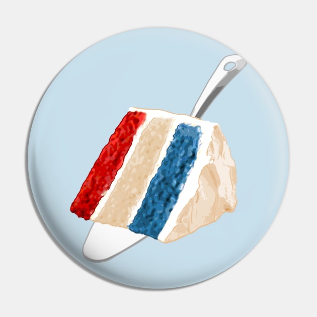 Red White and Blue Cake Pin by CCDesign