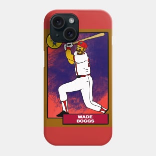 WADE BOGGS Red Sox Homer at the Bat Style Simpsons Parody Baseball Card Phone Case