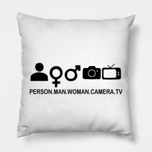 Person Woman Man Camera TV Pillow