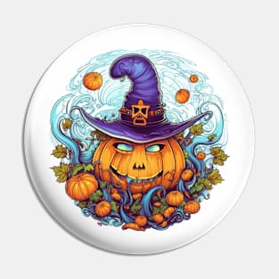 Retro Witchy Halloween #3 Pin